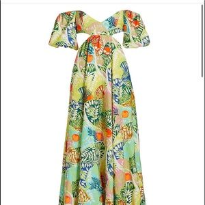 Size 14 Designer Multi Cutout Maxi Dress. Perfect for Summer